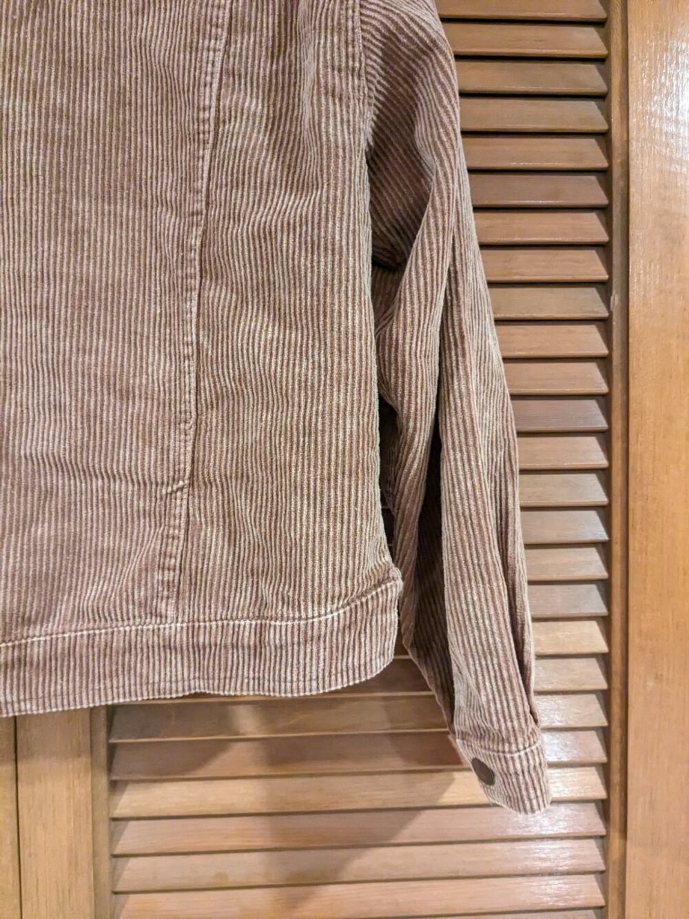 12th Tribe Small Brown Corduroy Cropped Trucker Jacket Raw Hem Festival Cowgirl - Picture 11 of 11